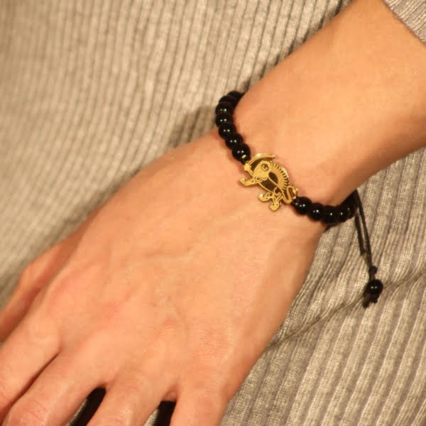 Lion Sun Bracelet, Black Amethyst