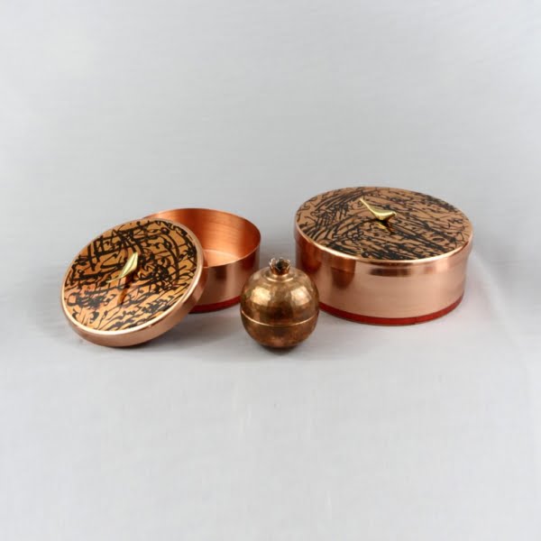 Calligraphy Copper Bonbon Dishes