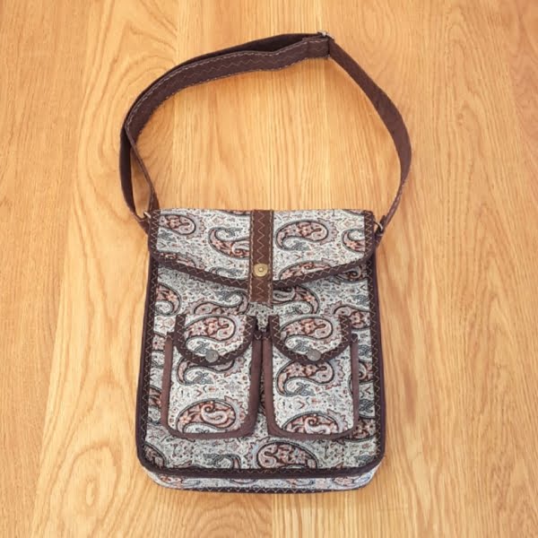 Silver Termeh Messenger Bag