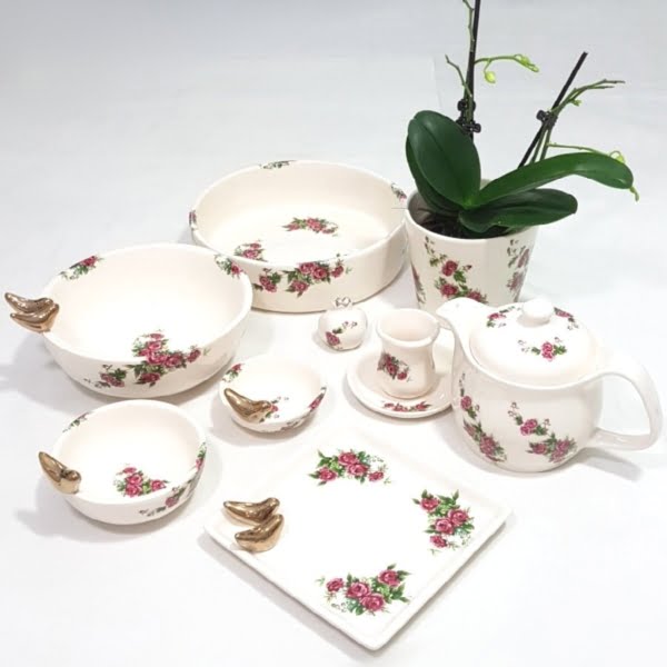 Floral Ceramic Tea Cup & Saucer