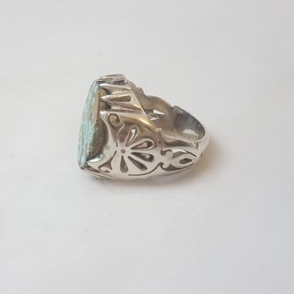 NEYSHABUR PERSIAN TURQUOISE RING, SILVER