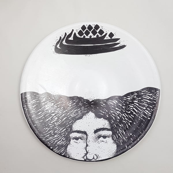 Thoughts , 30cm Hand Painted Decorative Plate