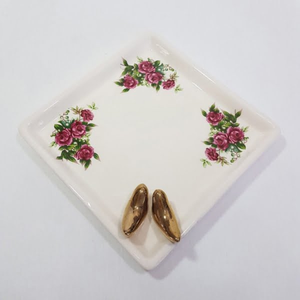 14cm Floral Ceramic Plate