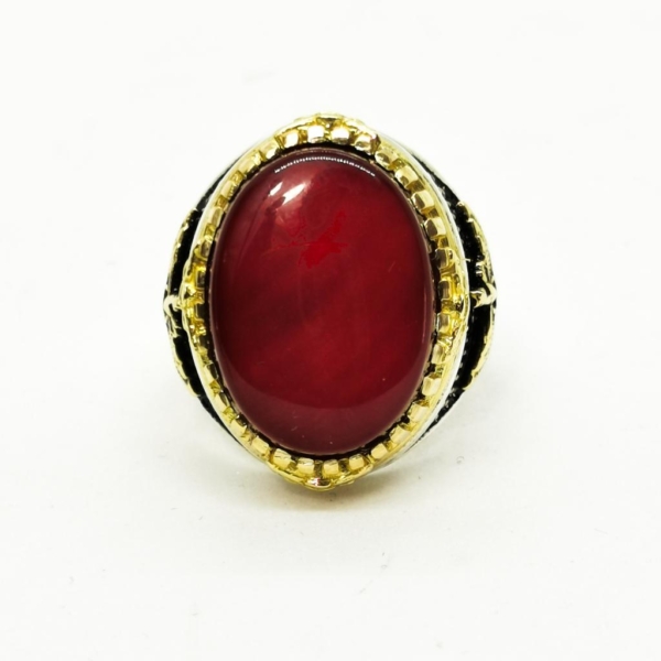 Red Agate Farvahar Ring