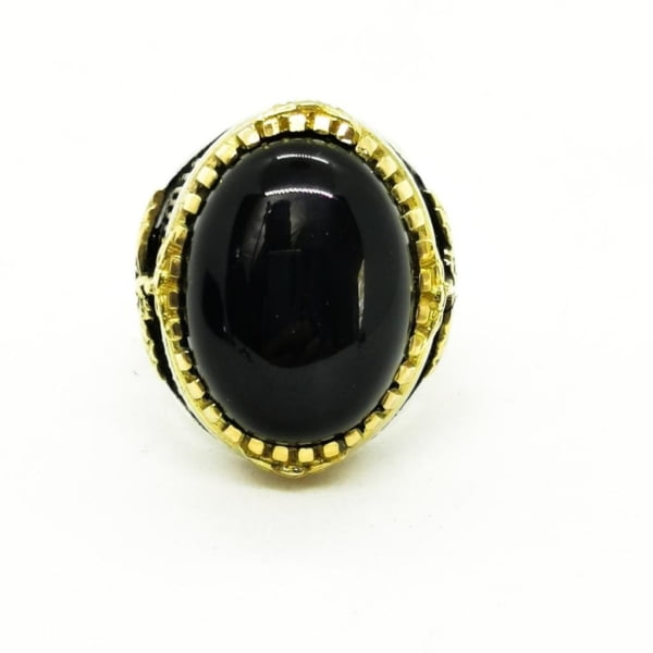 Black Agate Farvahar Ring