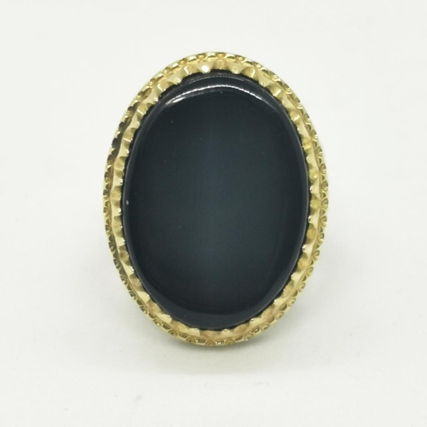 Black Agate Persian Ring