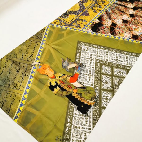 Persian Art Scarf-100% Silk