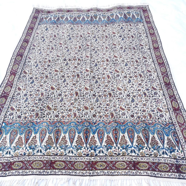 Elegant Rectangle Hand Printed Textile Tablecloth 1 × 1.5m