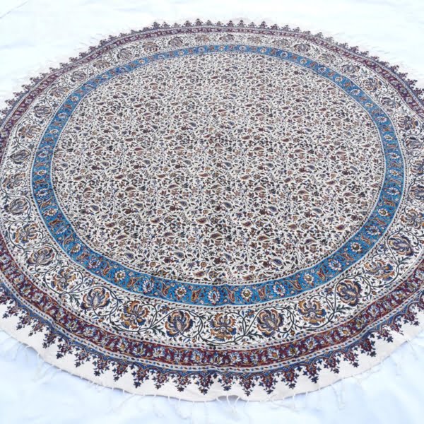 Round Ghalamkar Tablecloth 180cm