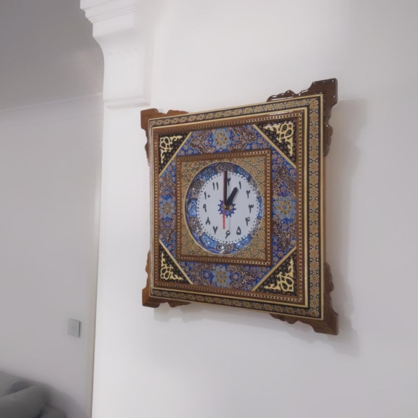 Tazhib Art Khatam Clock