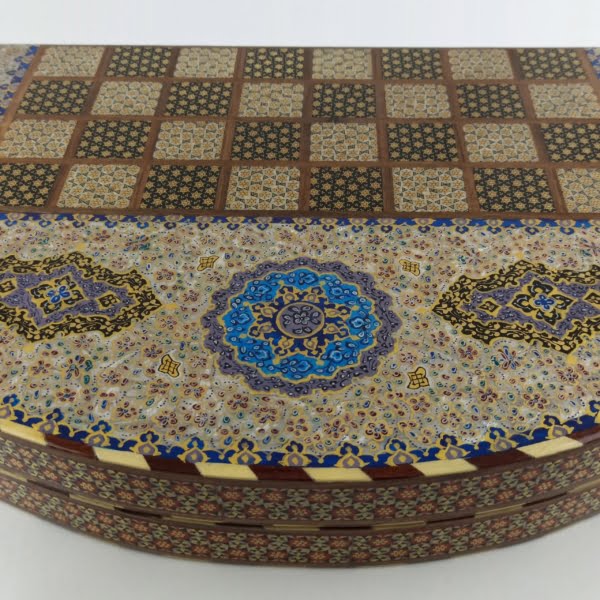 Tazhib Circular Backgammon and Chess Set