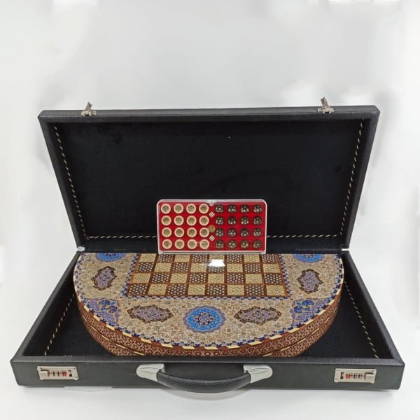 Tazhib Circular Backgammon and Chess Set