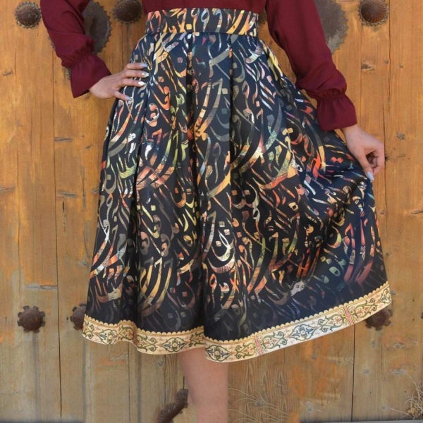 Persian Calligraphy Women’s Skirt