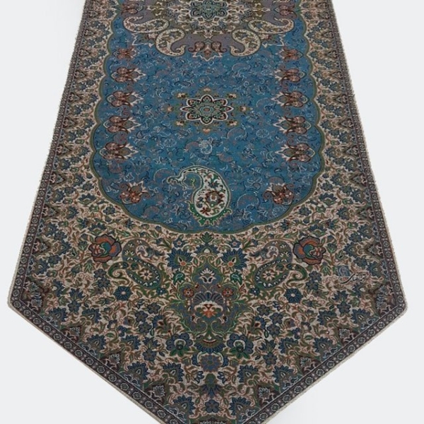 Elegant Blue Termeh Table Runner 165cm