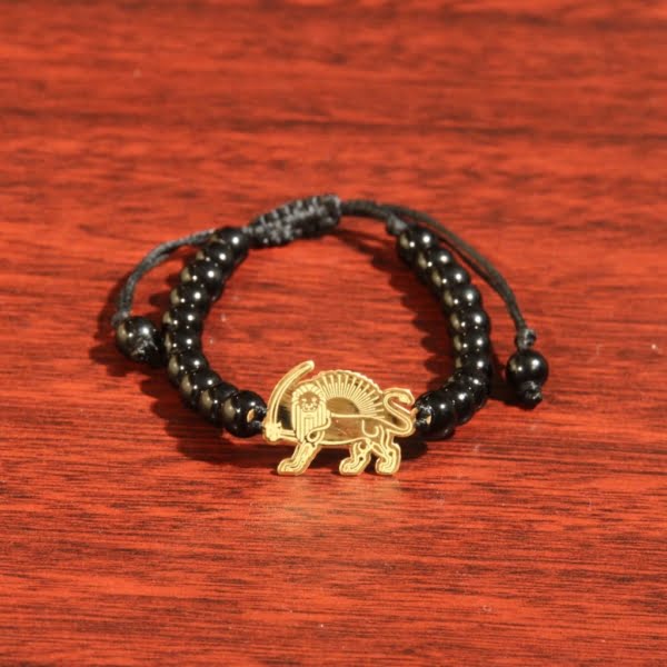 Lion Sun Bracelet, Black Amethyst