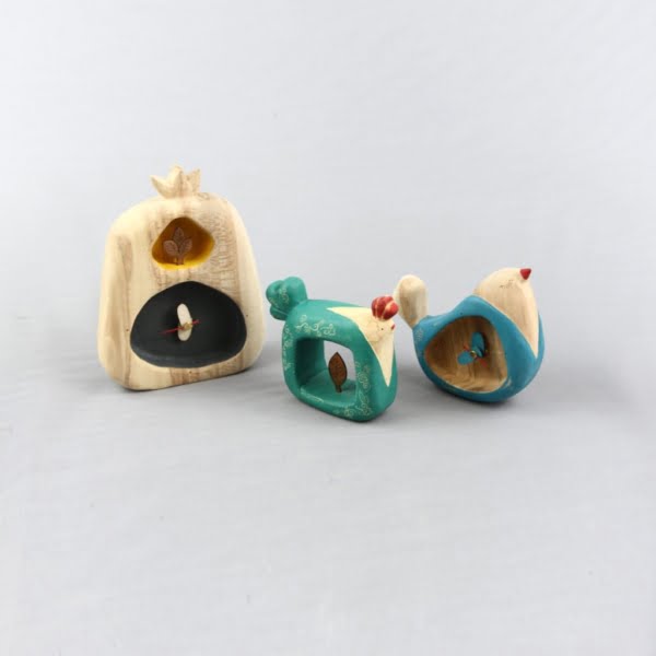 Bird House Wooden Sculpture