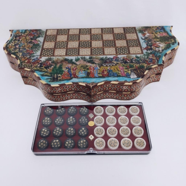 Luxury Star Khatam Backgammon and Chess Set – Chogan