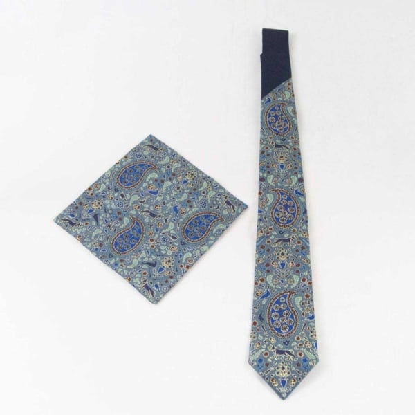 BLUE, TERMEH TIE & POCKET SQUARE