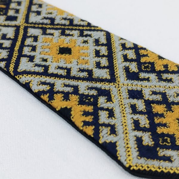 Yellow Baluchi Needlework Tie