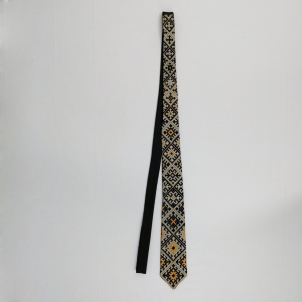 Yellow Baluchi Needlework Tie