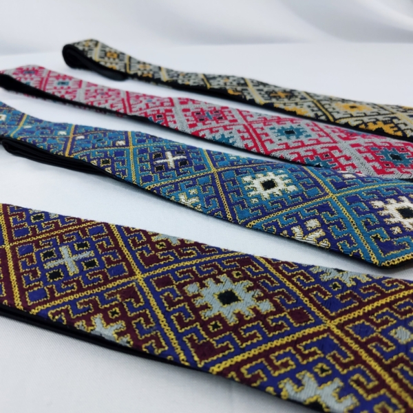 Yellow Baluchi Needlework Tie