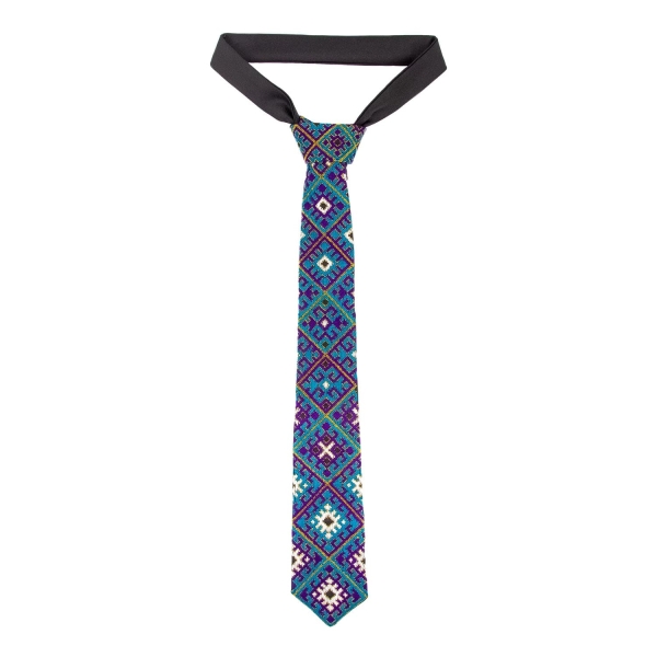 Blue Baluchi Needlework Tie