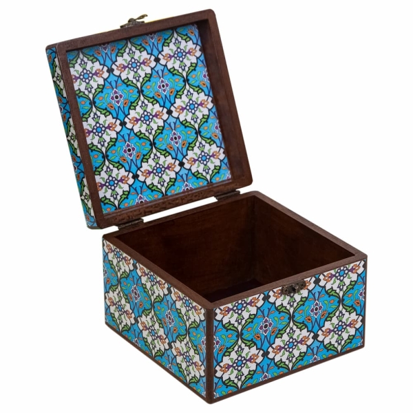 Decorative Storage Box Azure Pattern 20 x 20cm