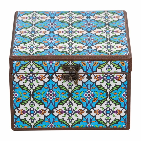 Decorative Storage Box Azure Pattern 20 x 20cm