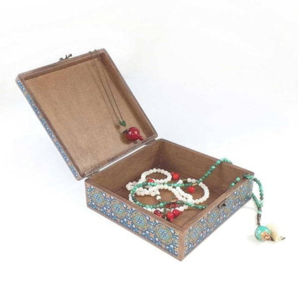 Decorative Storage Box Dark Blue 20 x 20cm