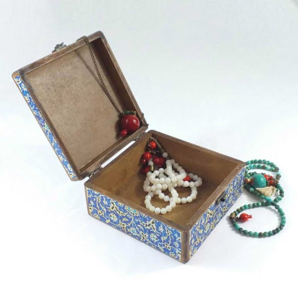 Decorative Storage Box Persian Blue 15 x 15cm