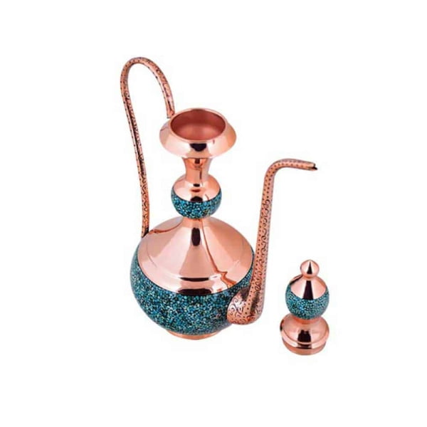 Firoozeh Koobi Turquoise on Copper Rose Water Sprinkler 35cm