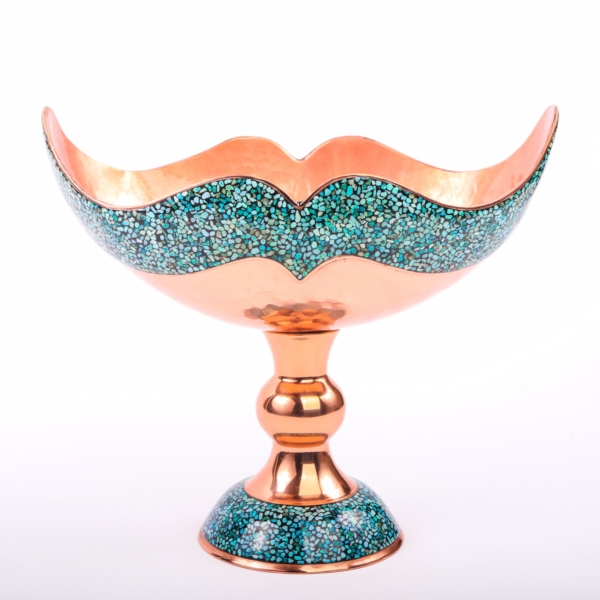 Firoozeh Koobi Turquoise on Copper Candy Dish 25cm