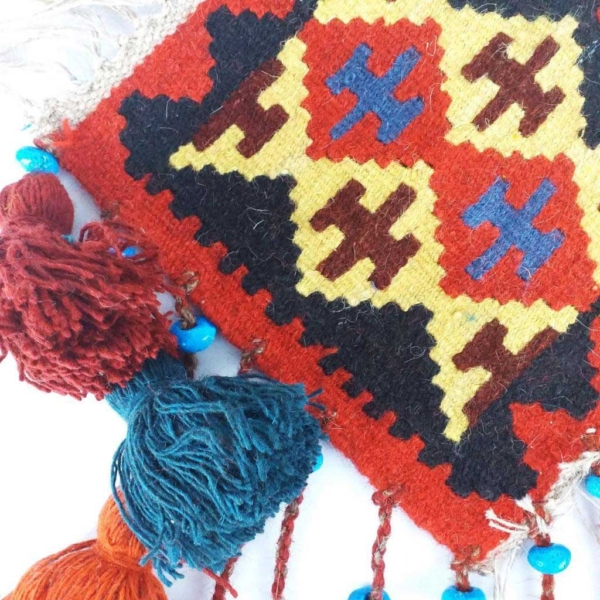 Hand Woven Kilim with Yarn