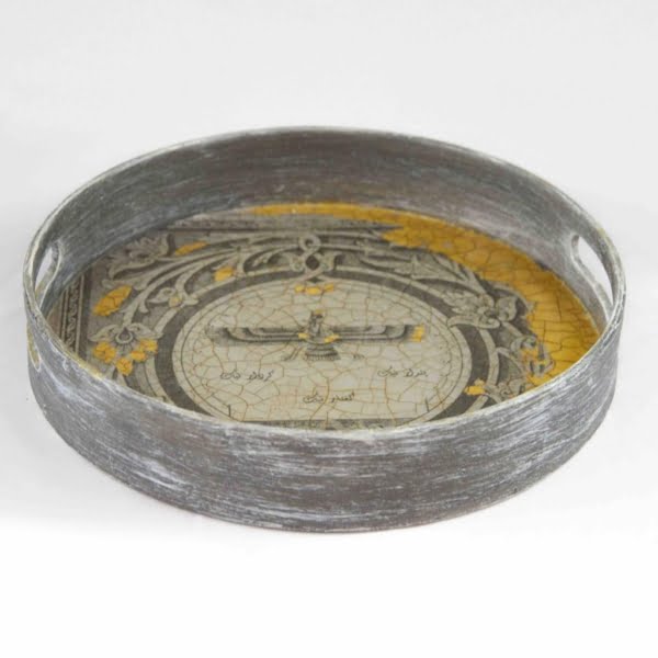 Gold Patina Farvahar Tray