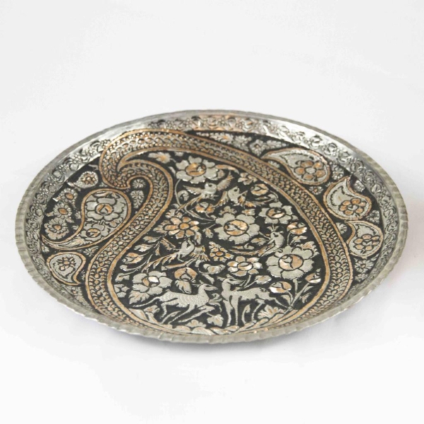 Ghalam Zani Flower & Bird Plate 30cm