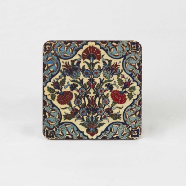 Floral Tile Coasters Set of 6