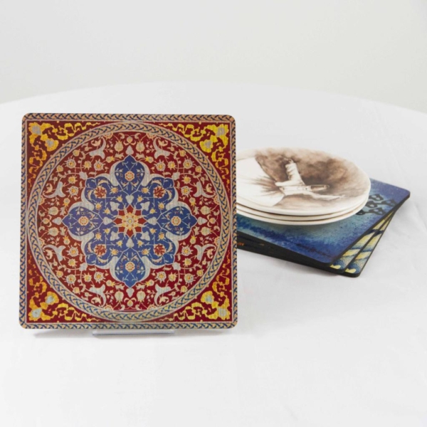 Persian Carpet Plate Coasters Set of 4