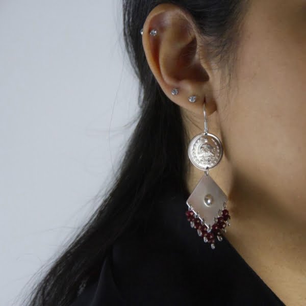 Silver Kingdom Coin Earrings