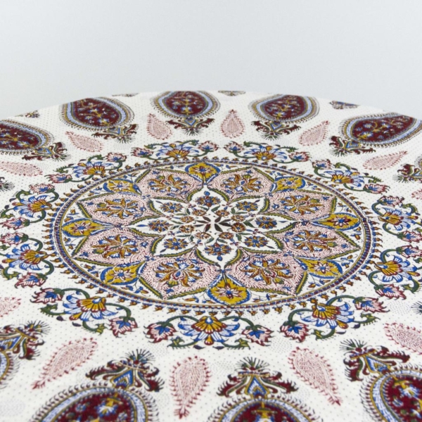 Round Calico Art Tablecloth 180cm