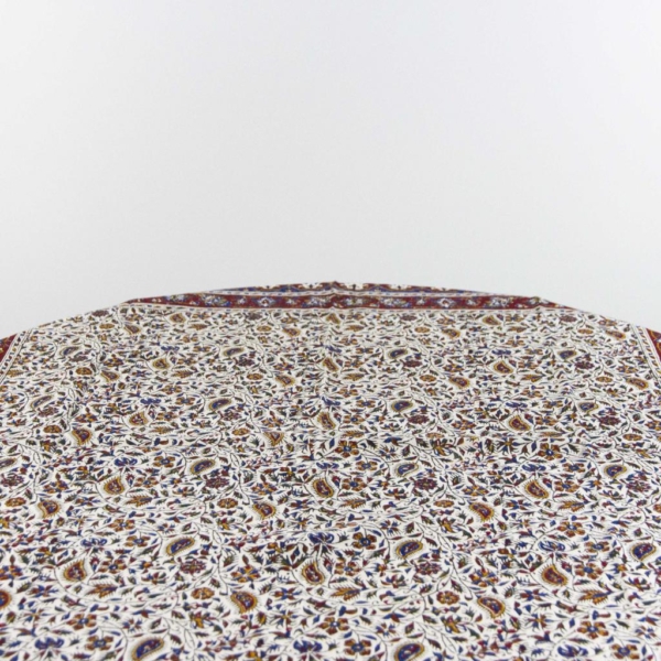 Floral Square Ghalamkari Tablecloth 1 x 1m