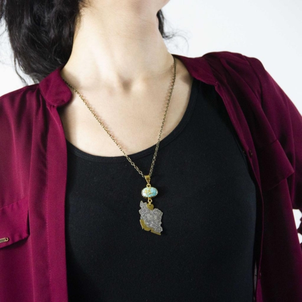 GHALAMZANI & TURQUOISE IRAN NECKLACE