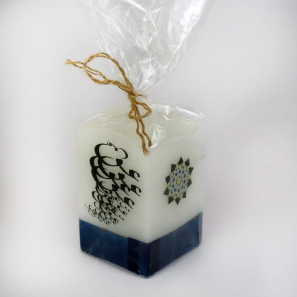 Love Calligraphy Tile Pattern Candle 9cm