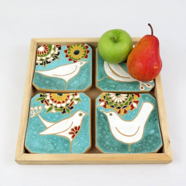 Bird House Ceramic Plate Set