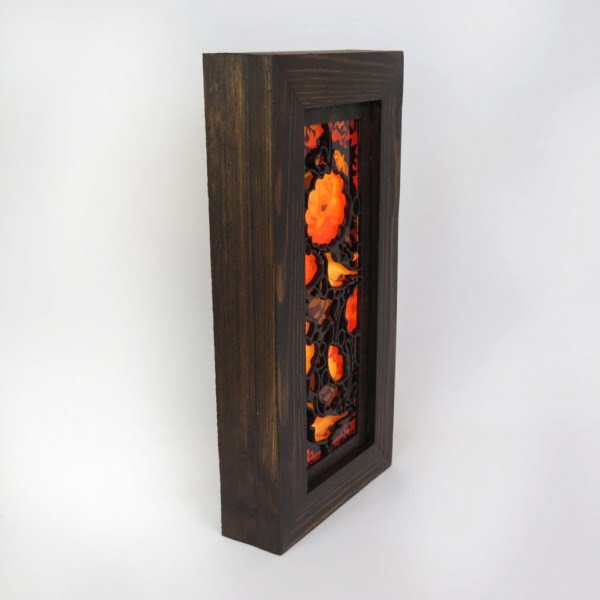 Floral Wooden Light Box