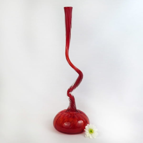 Twisted Handmade Glass Vase