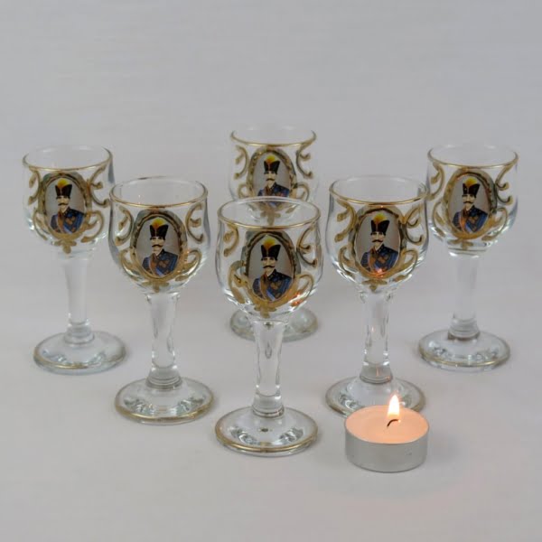 Set of 6 Gajar Clear Grappa Glasses