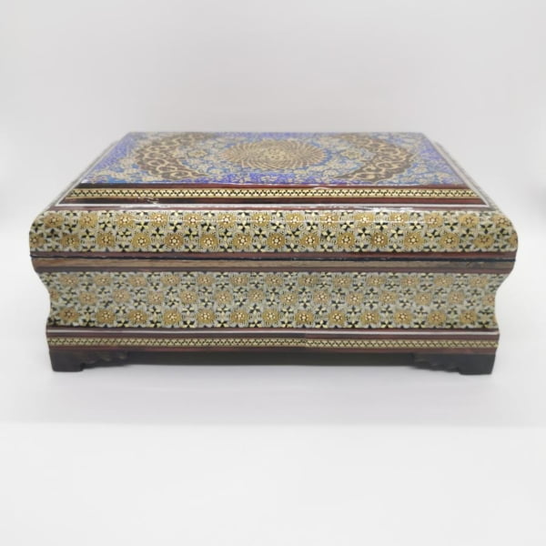 Large Tazhib Khatam Kari Jewellery Box, 22 x 14cm