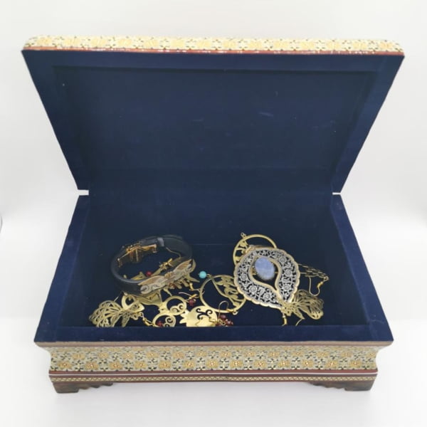 Large Khatam Jewellery Box, 22 x 14cm