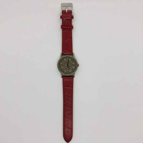 Crimson Persian Tile Pattern Watch