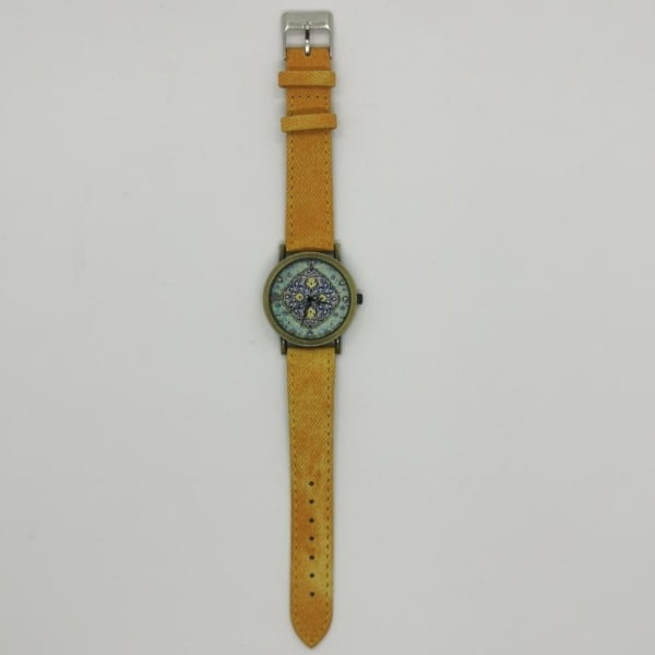 YELLOW PERSIAN TILE PATTERN WATCH